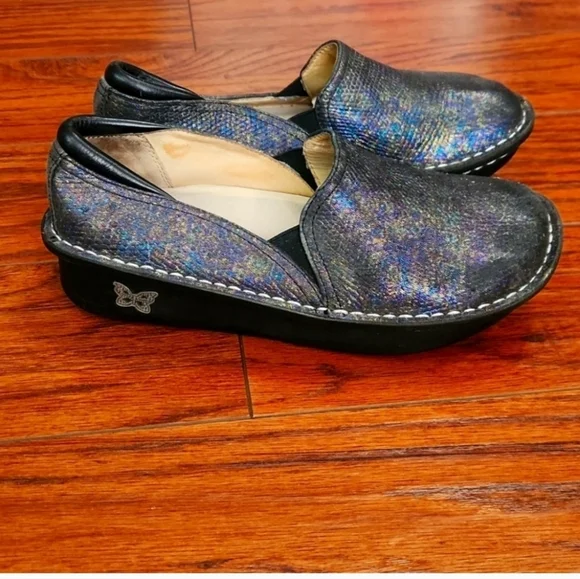 Alegria Womens Irridesent Slip on Debs Clogs - Picture 5 of 6